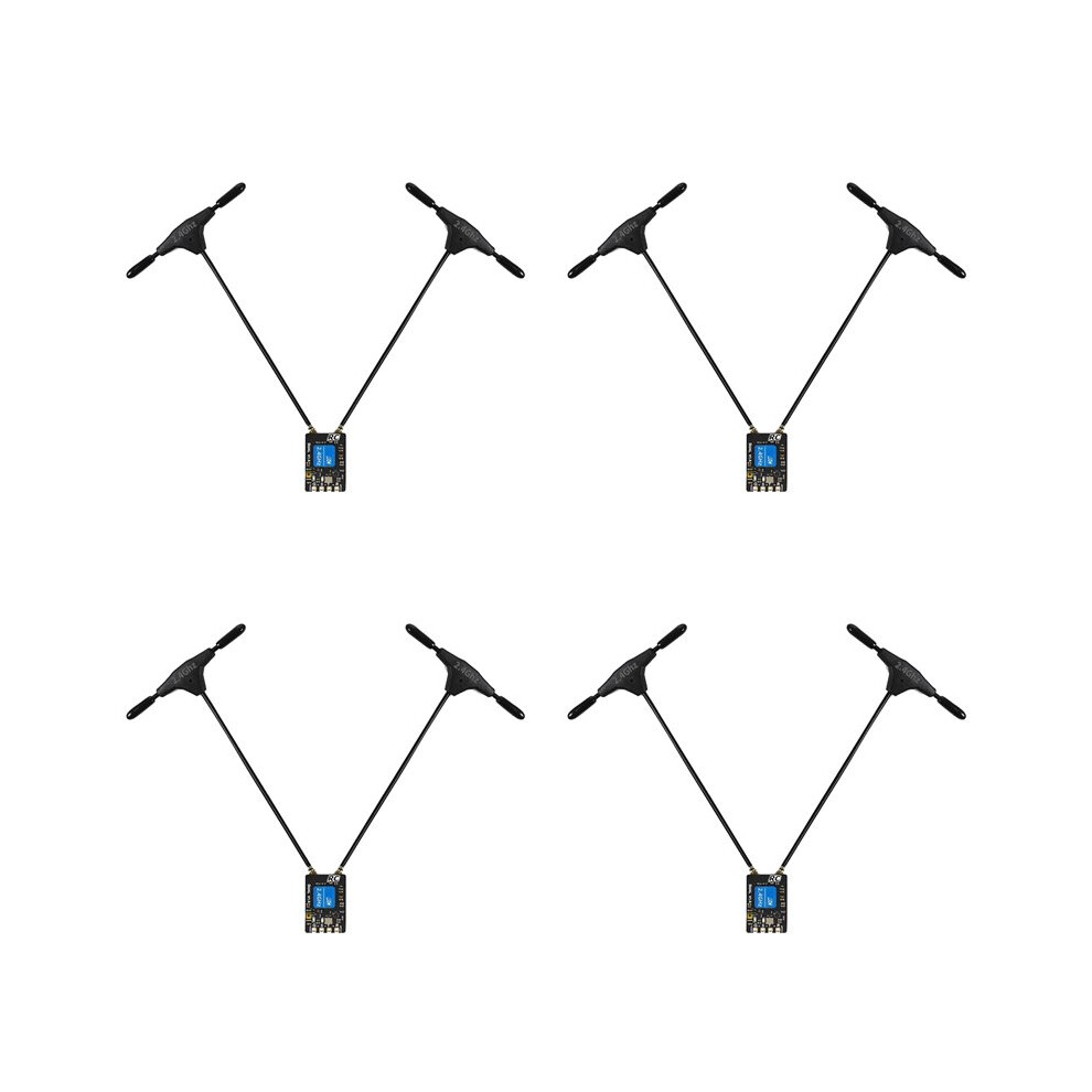 4X For Geprc Elrs Dual 2.4Ghz Diversity Receiver Rx 25-1000Hz Built-In Tcxo With Dual Antenna For Fpv Rc Drone 4713642521470