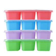 Bento Box Adult Lunch Box 4Pcs,5-Compartment Meal Prep Container for Kids, Reusable Food Storage with Transparent Lid B