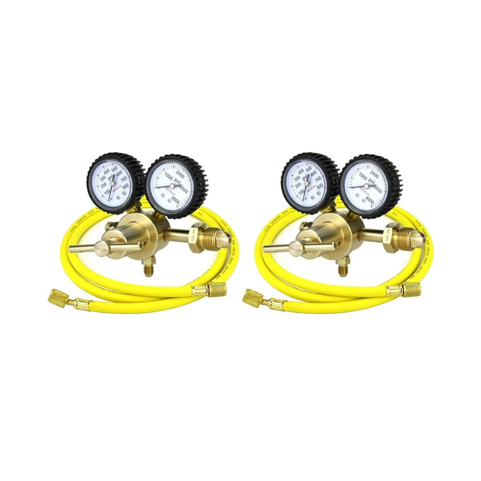 2X Nitrogen Regulator With 60In Hose For Hvac Purge, Cga580 Inlet Connection And 1/4In Male Flare Outlet Connection 6033113249084