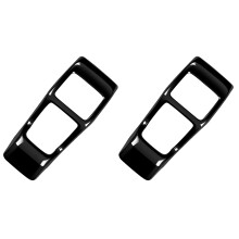 2X Car Glossy Black Rear Air Condition Vent Outlet Frame Anti-Kick Panel Cover Trim for Vezel HR-V HRV 2021 2022