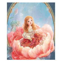 Bricolage Diamant Peinture Petite Fille en Fleurs Strass Cercle Complet Diamant Peinture Murale Chambre DéCoration