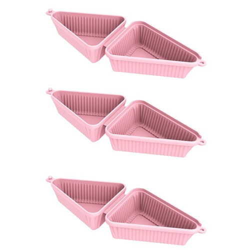 3PcsTriangular Silicone Cake Box, Mille Crepe Box, Sandwich, Reusable, Cake Packaging, Baking & Pastry Packaging