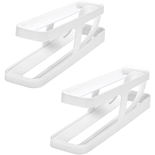 Egg Holder for Refrigerator, Space Saving Egg Tray Fridge Egg Tray for Refrigerator Countertop Cabinet(White)