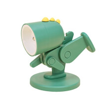 LED Night Lights Cartoon Animal Folding Desk Lamp Cute Pet Lights Shape Eye Protection Lamp, Green Dinosaur