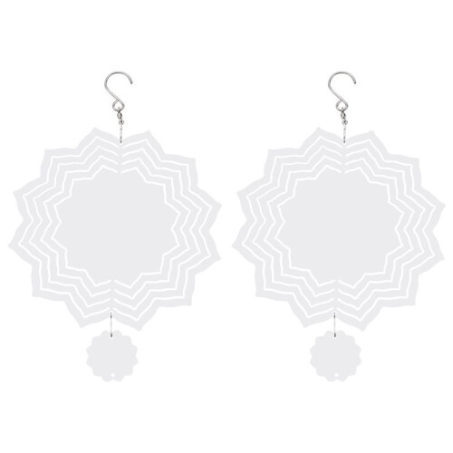 2 Pack 8 Inch 3D Sublimation Wind Spinner Blanks,Wind Powered Kinetic Sculpture,Double Sided Sublimation Wind Spinner