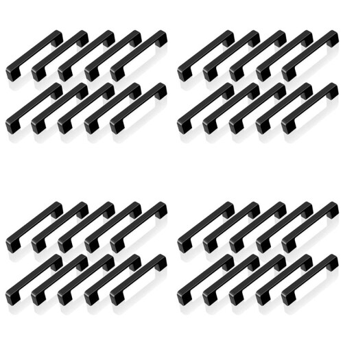 40Pcs Black Handles for Furniture Cabinet Knobs and Handles Kitchen Handles Drawer Knobs Cabinet Pulls 96mm