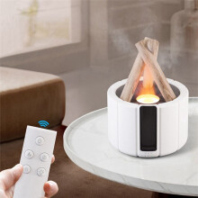 Campfire Aromatherapy Machine Home Aromatherapy Machine Essential Oil Aromatherapy Flame Humidifier Home Deco Black