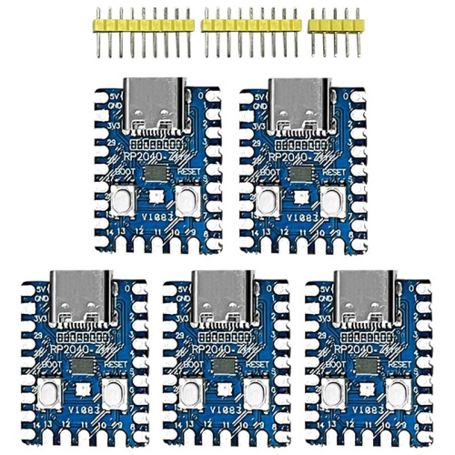 5PCS RP2040-Zero for Raspberry Pi Microcontroller  Development Board Dual-Core Cortex M0+ Processor 2MB Flash XCW