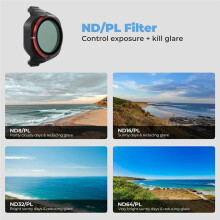 Drones Bright Day 6 Pack ND/PL Filters ND8/PL,ND16,ND32,ND64,ND128,ND256/PL for 5 Pro Drone Camera Accessories