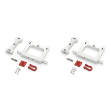2X Metal  + Rear Bumper with Tow Hook Upgrade Parts for WPL B14 B24 B16 B36 C14 C24 1/16 RC Car Truck Accessories