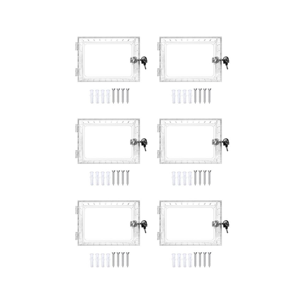 6X Thermostat Lock Box With Key Universal Thermostat Cover With Lock, Clear Thermostat Guard For Wall 6032382753926