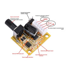 3-Fas Borstlös -Motordrivmodul 5V-12V 15W Motorvarvtalsregulatormodul Borstlös Inverter