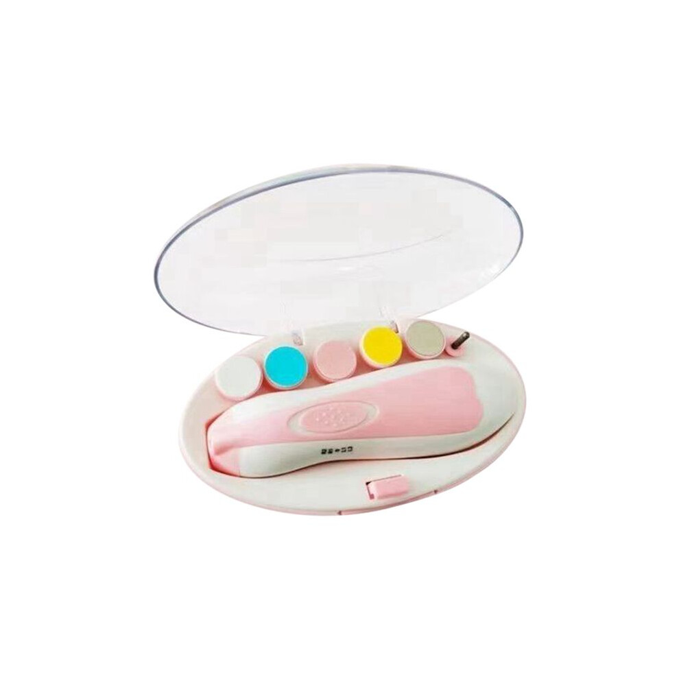 Electric Baby Nail File with Soft LED Lights, Nail Trimmer with 6 Grinding Pads.