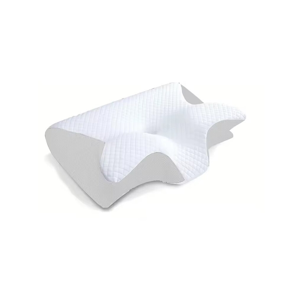 White Sleep Memory Pillow Butterfly Memory Foam Neck Pillow Contoured Sleep For Neck Pain Relief Stomach Support Pillow