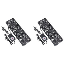 2pc 120mm 3000RPM Fan Cooling with Controller 12cm 12V 220V Btc Machine Chassis Workstation Cabinet Radiator Fan EU Plug