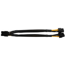 1 Paczka GPU VGA PCI-E 8 Pin ŻEńSki na PodwóJny 8 (6 + 2) Pin MęSki Adapter Pci Express Pleciony Kabel ZasilająCy Rozdzielacz Pleciony 8 Cal