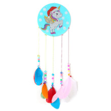 Diamond Painting Dream Catcher Wind Chimes Kit for Door Home Wall Decoration Diamond Embroidery Kit-Horse With Wings
