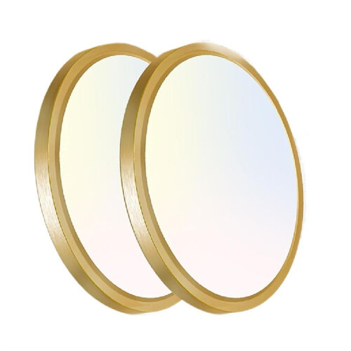 13.3 Inch LED Ceiling Light Gold, 24W Slim Flush Mount Ceiling Light 3000K/4000K/6500K Adjustable Kitchen(2 Pack)