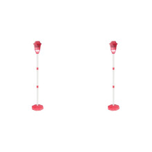 2X Automatic Bubble Machine Vertical Streetlight Bubble Maker with Sound Light for Birthday Wedding Christmas Party Red
