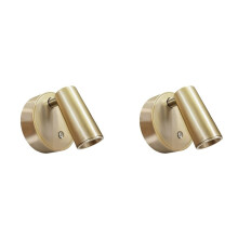 2X Magnetisk LED-Vägglampa USB-Laddningsbar Pekskärm Vägglampor Spotlight Sladdlös Dimbar Sovrumssänglampa