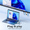 Wireless -Compatible Transmitter and Receiver: Plug &  Portable Wireless Extender Kit Support 2.4/5G, 4K Decode 6