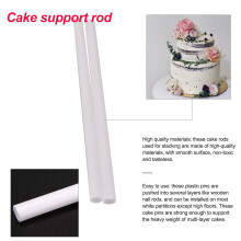 50 StüCke WeißE Kuchen DüBel Stangen Aus Kunst Stoff für Gestufte Kuchen Konstruktion und Stapelung (0,4 Zoll Durch Messer 9,5 Zoll LäNge)