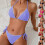 Backless Swimsuit Comfortable Separate Design Quick-rose red M 3