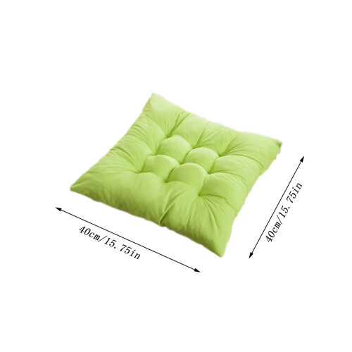 Coussin de siège carré en peluche Kabnic vert (2 pièces) 2