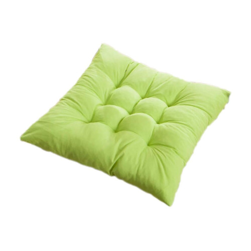 Coussin de siège carré en peluche Kabnic vert (2 pièces) 1