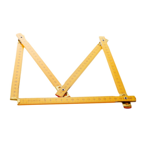 2X Portable Carpenter Wooden Folding Ruler 100cm/39Inch 1