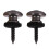 12 Pieces Mushrooms  Guitar Strap Buttons Strap Locks Chrome (Black) 2
