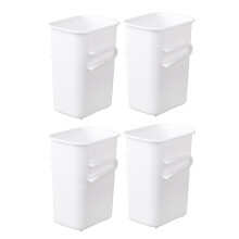 Fridge Food Sort Storage Box Plastic Multi-Use Kitchen Chopstickes Utensils Holder Bathroom Organizer 4Pcs White