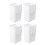 Fridge Food Sort Storage Box Plastic Multi-Use Kitchen Chopstickes Utensils Holder Bathroom Organizer 4Pcs White 1