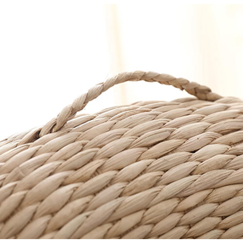 Runder Stroh-Bodenhocker, beige, 40 cm 2