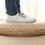 Runder Stroh-Bodenhocker, beige, 40 cm 5