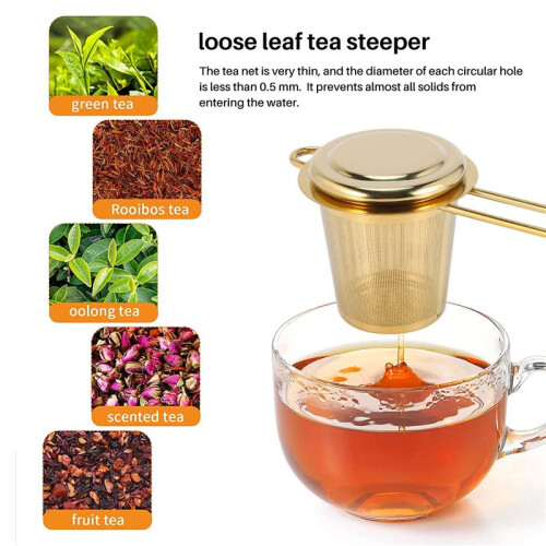 Tea Leaf Tea Strainer Golden  Tea Strainer Kung Fu Tea Set 1