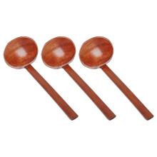 3 Pcs Handmade Wooden Spoons Ramen Serving Spoon Suitable for Porridge, Soup, Ramen, Hot Pot, Restaurant, Household Etc