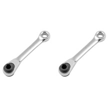 2X 1/4 Double Ended Quick Socket Chiave Un Cricchetto Asta Cacciavite Bit Strumenti Chiave Un Cricchetto con Impugnatura
