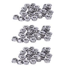 75 Pz. 304 Flange Dentate Flangiate Metriche con Controdadi Esagonali M6
