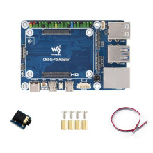 Waveshare for Raspberry Pi CM5 to Pi 5 Adapter with GPIO 4-Ch USB Interface Supports Microphone Connection for RPi 5