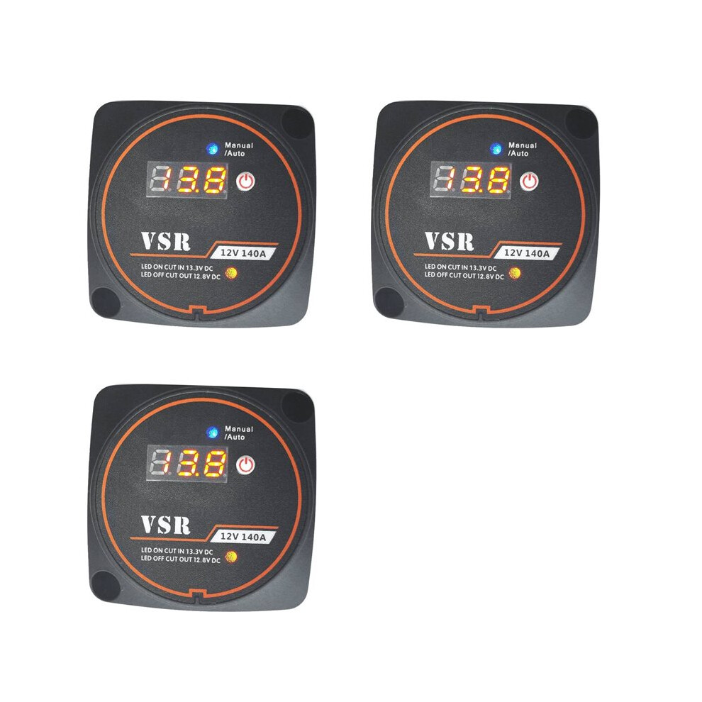 3X Dual Battery Isolator 12V 140A Digital Voltage Sensitive Relay Vsr Split Charge For Campers Car Rv 6033646946924