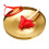 Gong de Cobre de 12,6 Polegadas, Instrumento de Percussão Tradicional Chinês, com Baqueta e Fita Vermelha para Pendurar 4