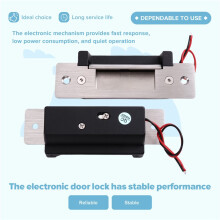1Pc Electric Strike Lock, Fail Secure Narrow Frame Electronic Door Lock for Access Control and Security Doors Locking