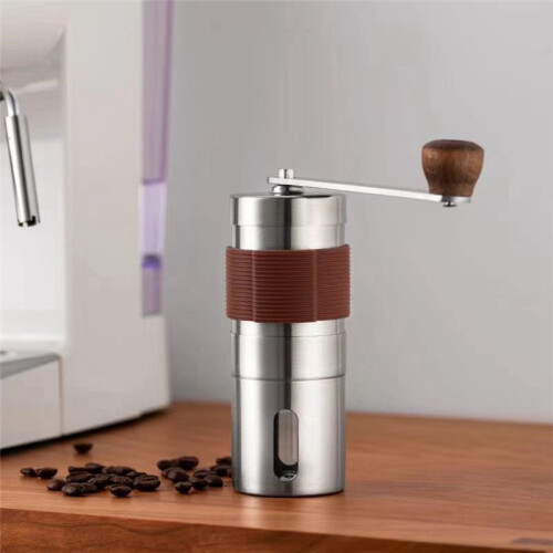 Manual Coffee Grinder Portable Hand Coffee Bean Grinder with Scale Visualization for Home Office Traveling Espresso 2