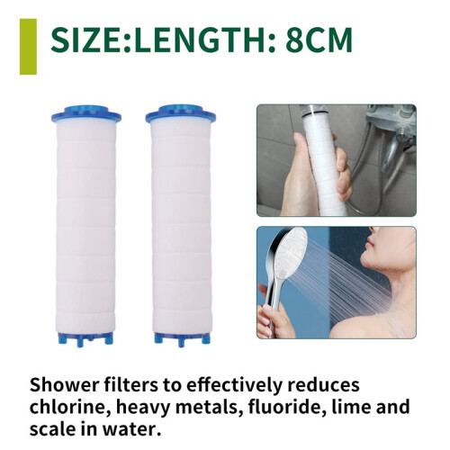 20St Utbytesduschfilter för HåRt Vatten - Duschvattenfilter med HöG Effekt för Att Ta Bort Klor och Fluor 2