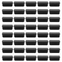 Plastic Blanking End Cap Tubing Tube Inserts 25mmx50mm 120 Pcs Black