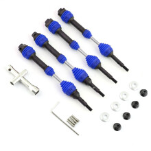 4Pcs Steel Front and Rear Drive Shaft Driveshaft CVD for 1/10 Slash Rustler Hoss Stampede VXL 4X4 RC Car,