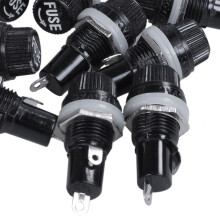 30Pcs 10A AC 250V 5mm x 20mm Panel Mounted Plastic Fuse Holder Socket