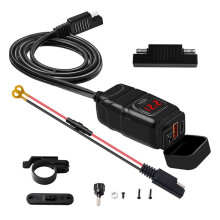 Modified Car Charger PD+QC3.0 Quick Charge Waterproof Quick Charger Adapter  Digital Motorcycle Accessories