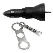 Rivet Nut Adapter SetAKAPE- Rivet for Cordless Drill Riveter Electric Rivet Nut Rivet Tool 2.4-4.8mm (Black)